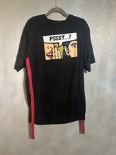 Women’s black red white graphic oversized shirt dress size small
