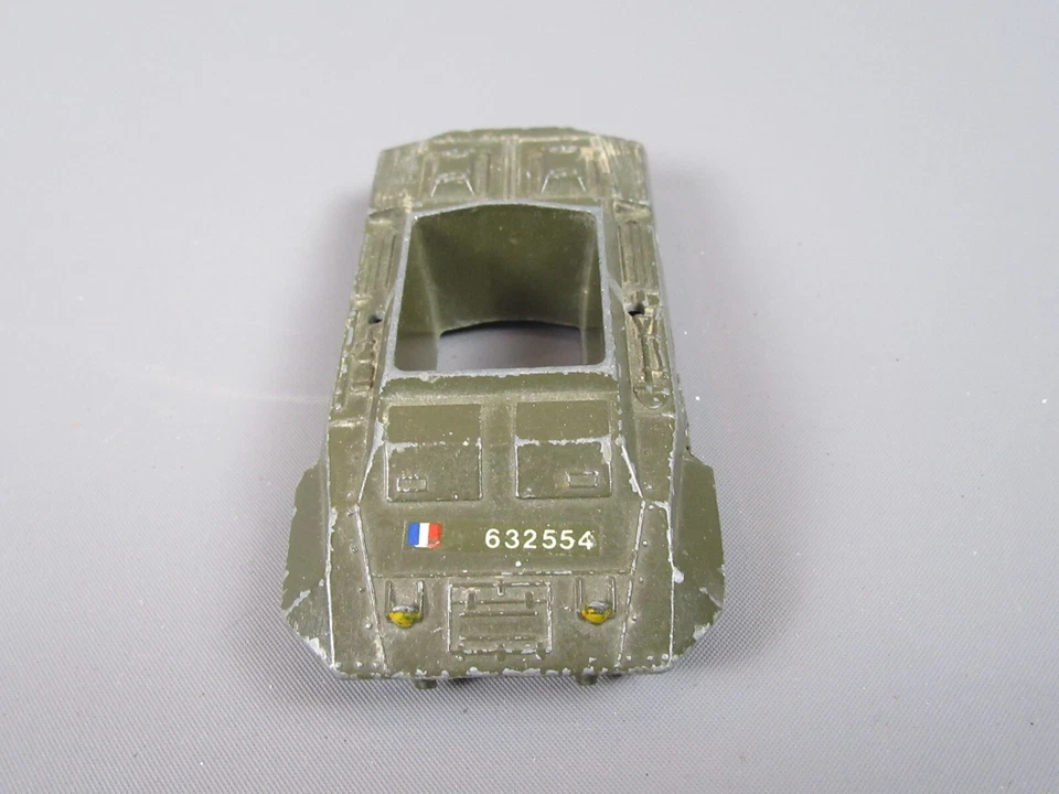 B684 Vintage Solido 200 Francia Carcassa Combattimento Auto M20 Militare 1:50 - Immagine 4 di 4