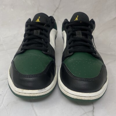 Nike Air Jordan 1 Low Men's Sz 10.5 M Noble Green Toe Black