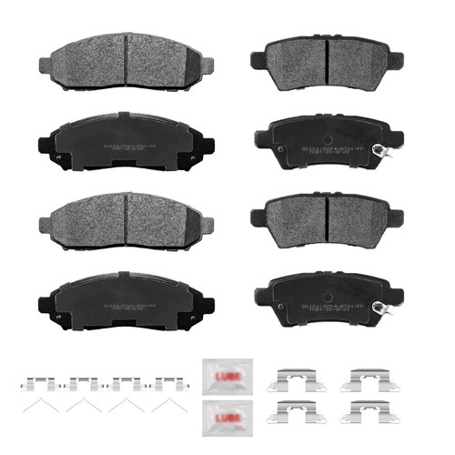 Rotores delanteros traseros perforados pastillas de freno de cerámica para Nissan Pathfinder V6 2005-2012 - Imagen 9 de 11