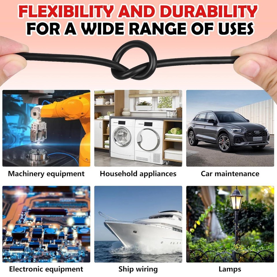 22 Gauge Wire 2 Conductor Electrical 22 AWG Stranded PVC Cord, 12V Low