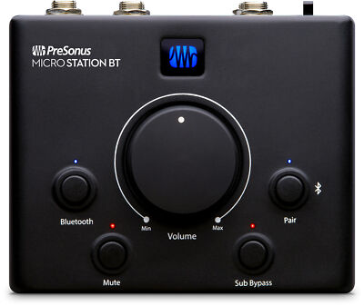 PRESONUS Micro Station BT 2.1 Monitor Controller w/Bluetooth Input+Subwoofer Out
