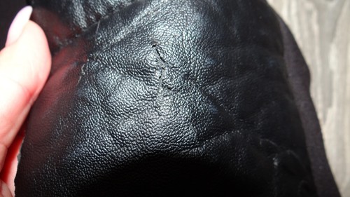 Women's H&M black smart blazer with faux leather sleeves biker size S (EU 38) - Picture 14 of 24