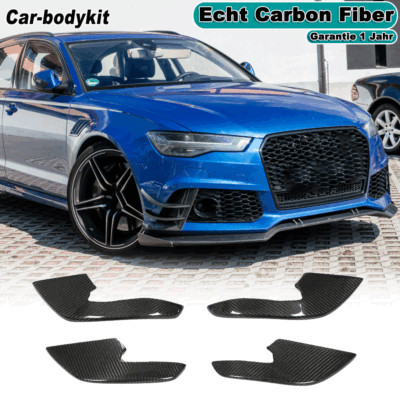 Carbon Splitters Flaps Front Flossen Spoiler Canards Für Audi RS6 RS7 C7 2012-16