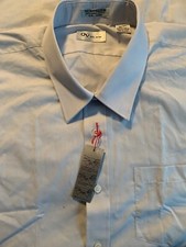 GV Big Man Nex-Sizer Sz 20 Short Sleeve Button Down Solid Off White USA Made Nwt
