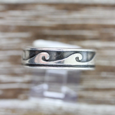 アクセサリー Vintage MEXICO silver ring VTG Taxco Mexico Modernist 925 Sterling Silver Ring Band, Chunky