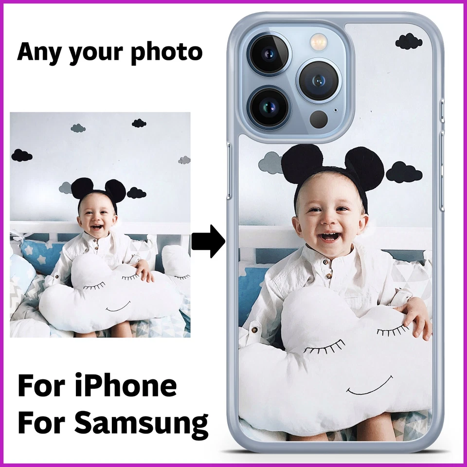 Personalised Hard Phone Case Cover Custom Printed Photo Picture iPhone Samsung - Image 3 of 4