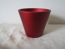 Vintage retro pottery red Christmas style Plant pot planter 12cm tall x 14cm dia