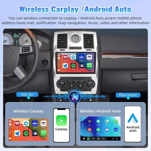 For Chrysler 300C 2005-2010 Android 12 Carplay Car Stereo Radio GPS Navi WIFI BT - Picture 6 of 18