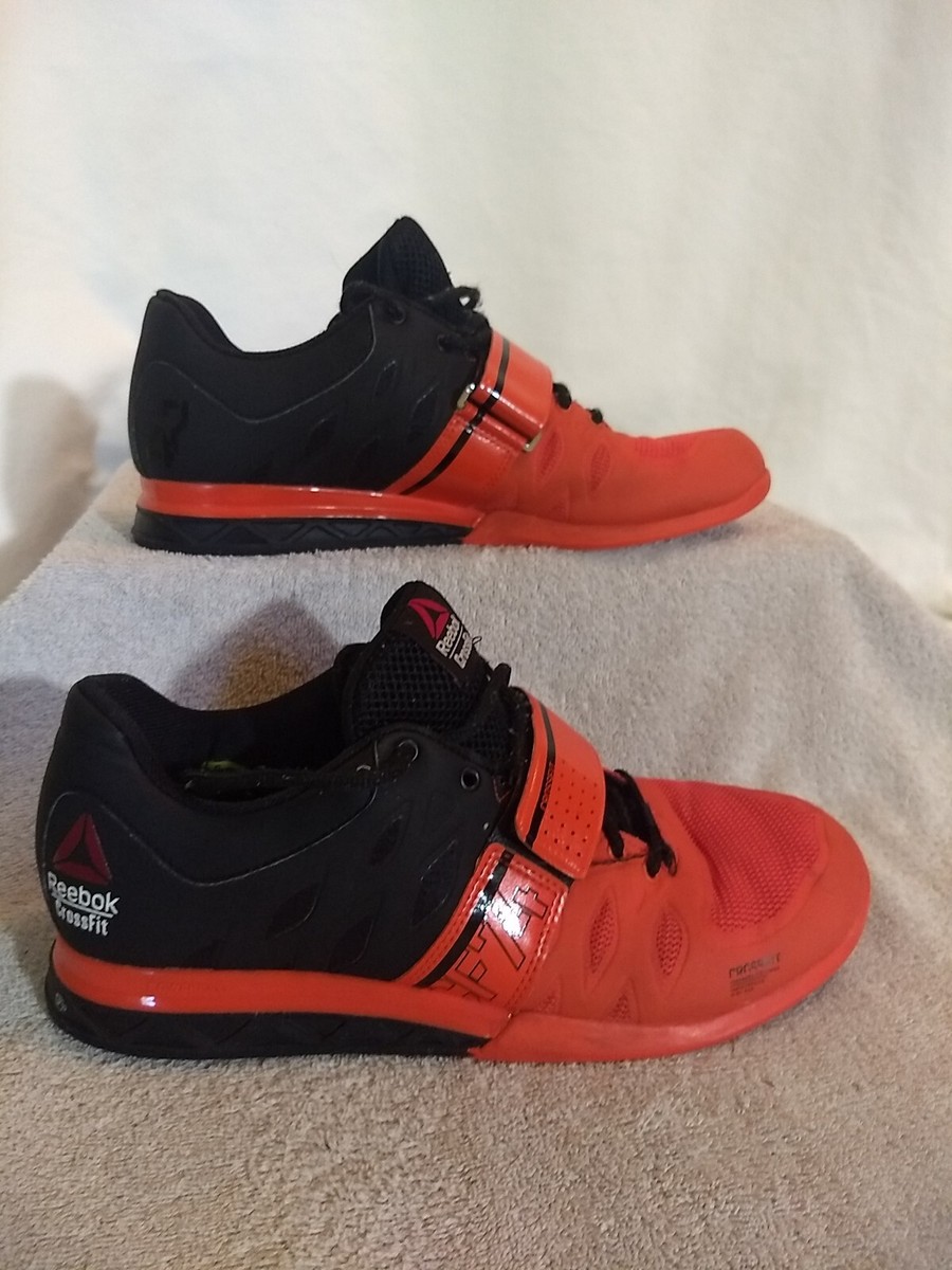 Reebok Mens Crossfit CF74 Orange Weightlifting Shoes, Size