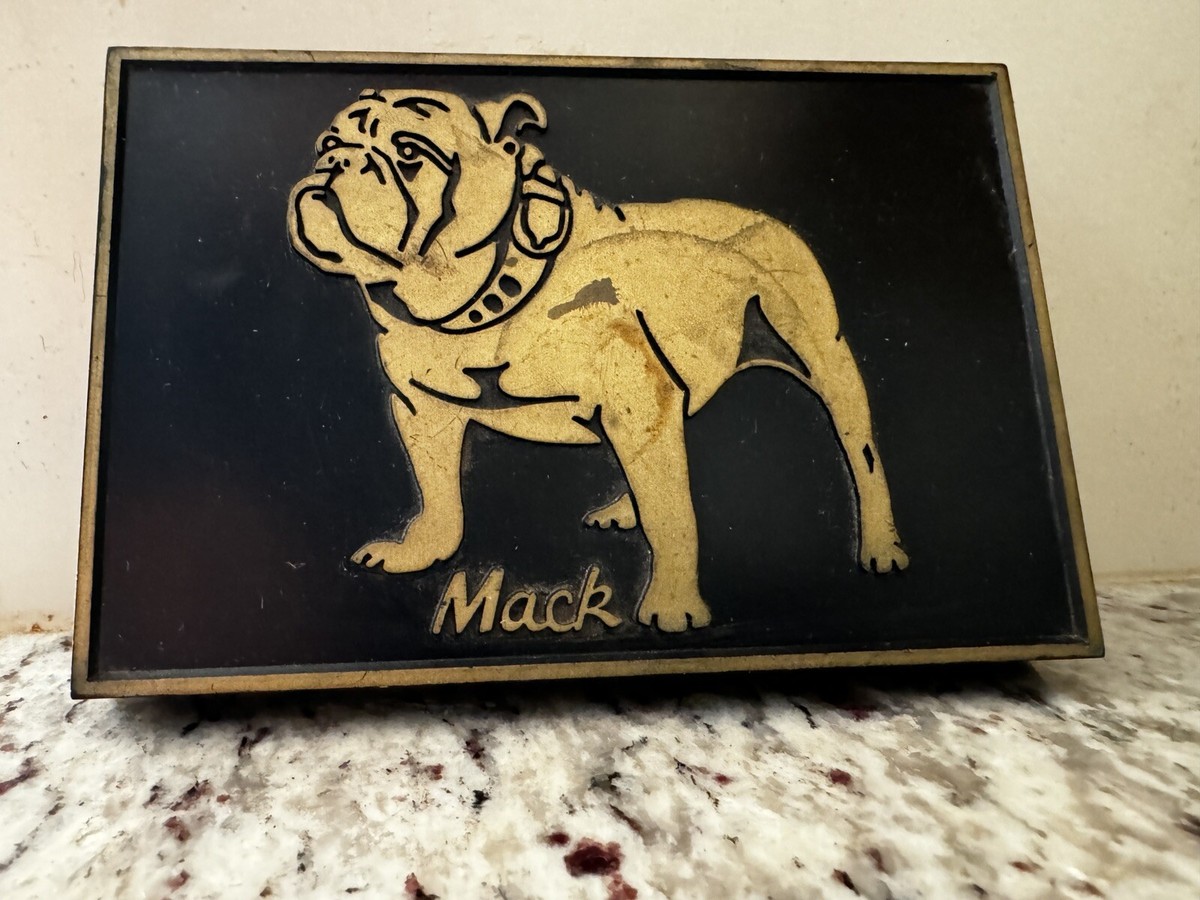 小物入れ vintage MACK TRUCKS wood box vintage MACK TRUCKS wood box