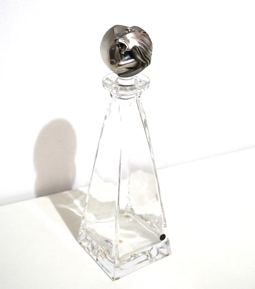 Ottaviani bottiglia cristallo Leone Argento 800 Studio Ottaviani vintage anni 90 - Immagine 3 di 4