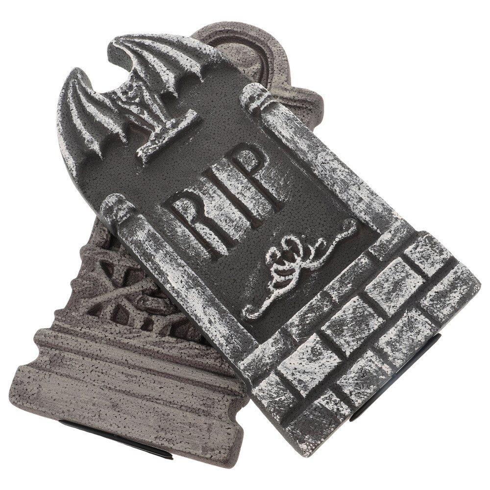 2 Pcs Haunted House Tombstones Rip Gravestones Halloween Yard Decor eBay