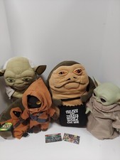 Star Wars Plush Lot Large Jaba The Hut,Yoda,Jawas LUCAS