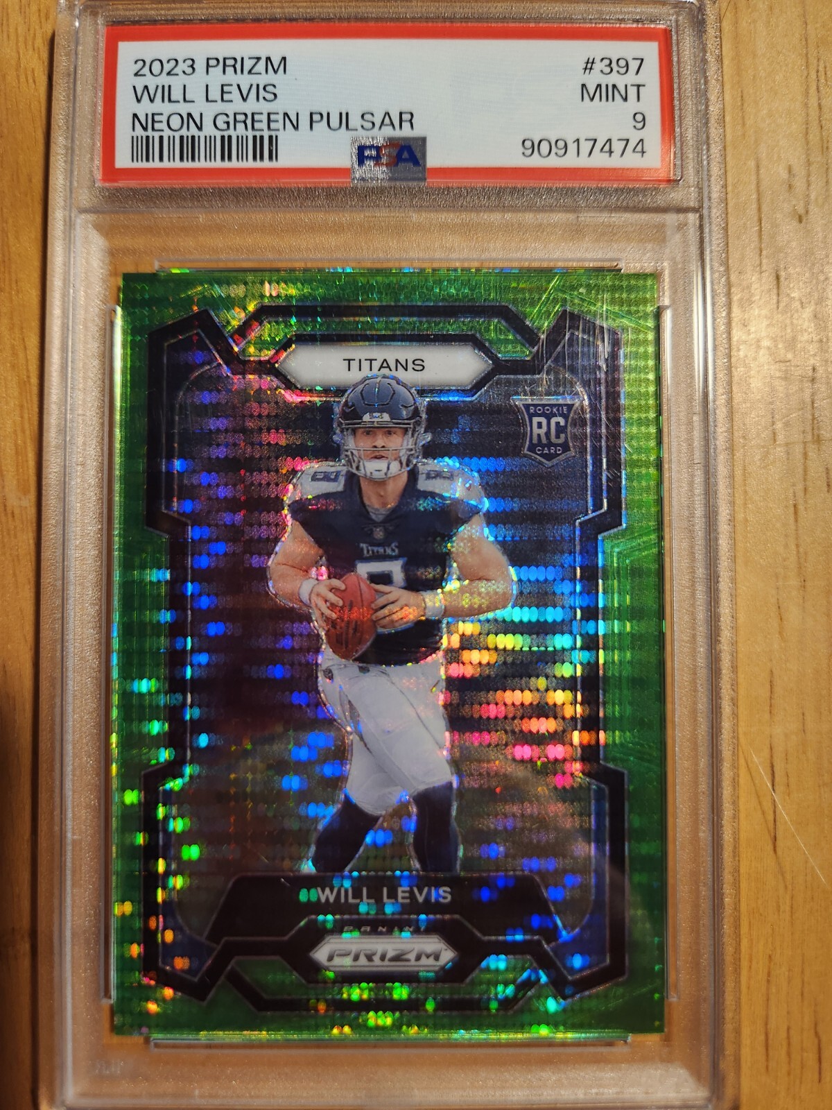 2023 Panini Prizm - Rookies Neon Green Pulsar Prizm #397 Will Levis (RC)