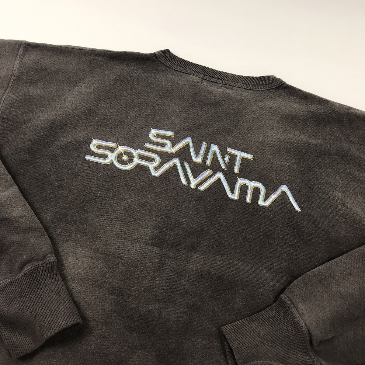 Saint Michael X Hajime Sorayama Faded Black Sweatshirt Size Saint Michael X Hajime Sorayama Faded Black Sweatshirt Size