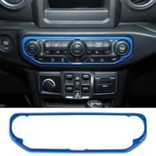 Center Control Air Condition Switch Trim Cover For Jeep Wrangler JL JT 18+ Blue