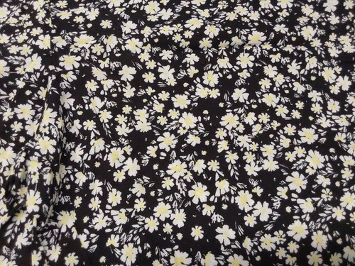 AGB Womens L Black/yellow Flowered Rayon Pants - Picture 2 of 7