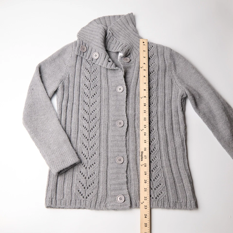 Cárdigan de Estados Unidos para mujer M tejido con cable Cottagecore light academia preppy Foto 2 de 4