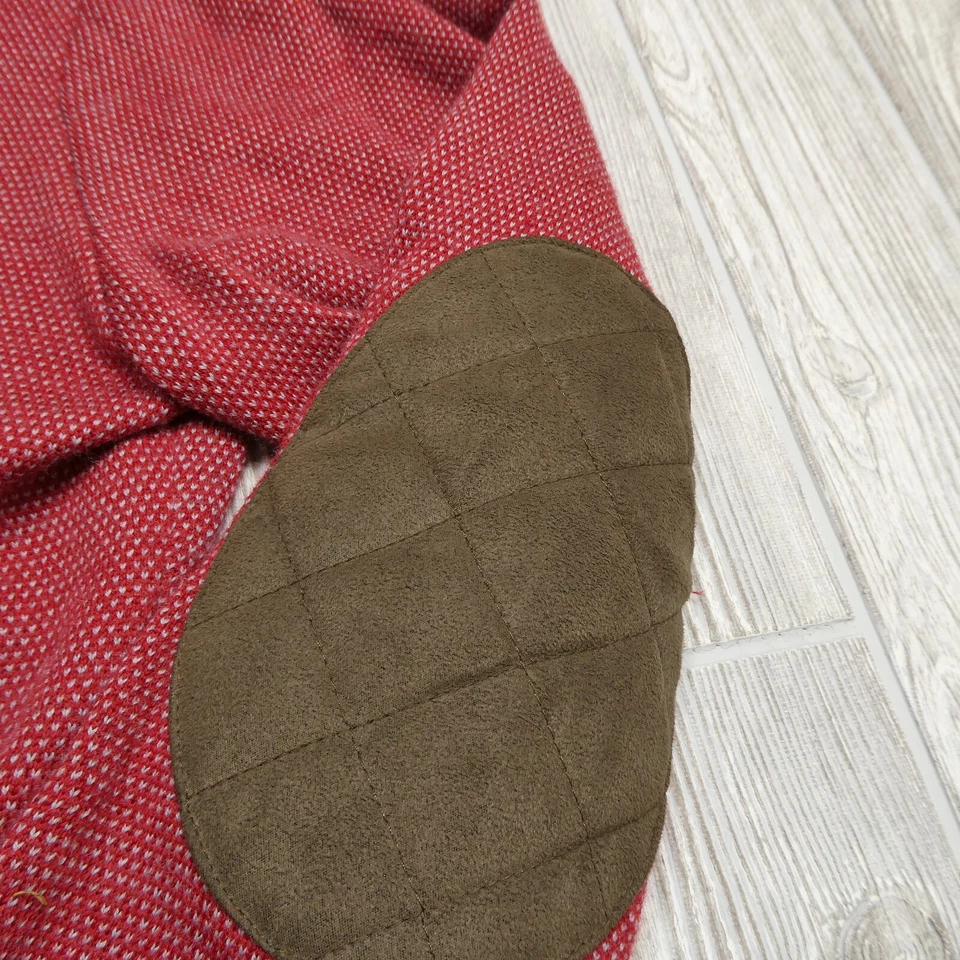 Suéter de lã merino Bobby Jones 100% extra fino adulto grande vermelho Henley simulado golfe - Imagem 4 de 4