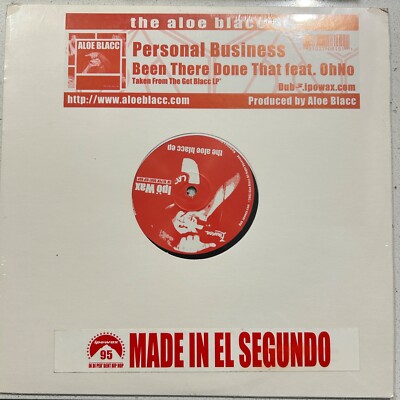 The Aloe Blacc EP - Personal Business / Been There Done That ft. Ohno 12'' SEALED