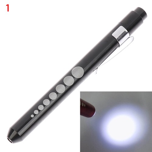 LED Flashlight Work Light First Aid Pen Light Torch Lamp Pupil Gauge Measuremexb - Imagen 24 de 27