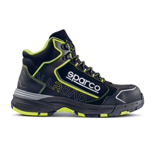 Sparco scarpa Allroad Motegi calzatura di sicurezza nero/giallo fluo Tg.44 S3