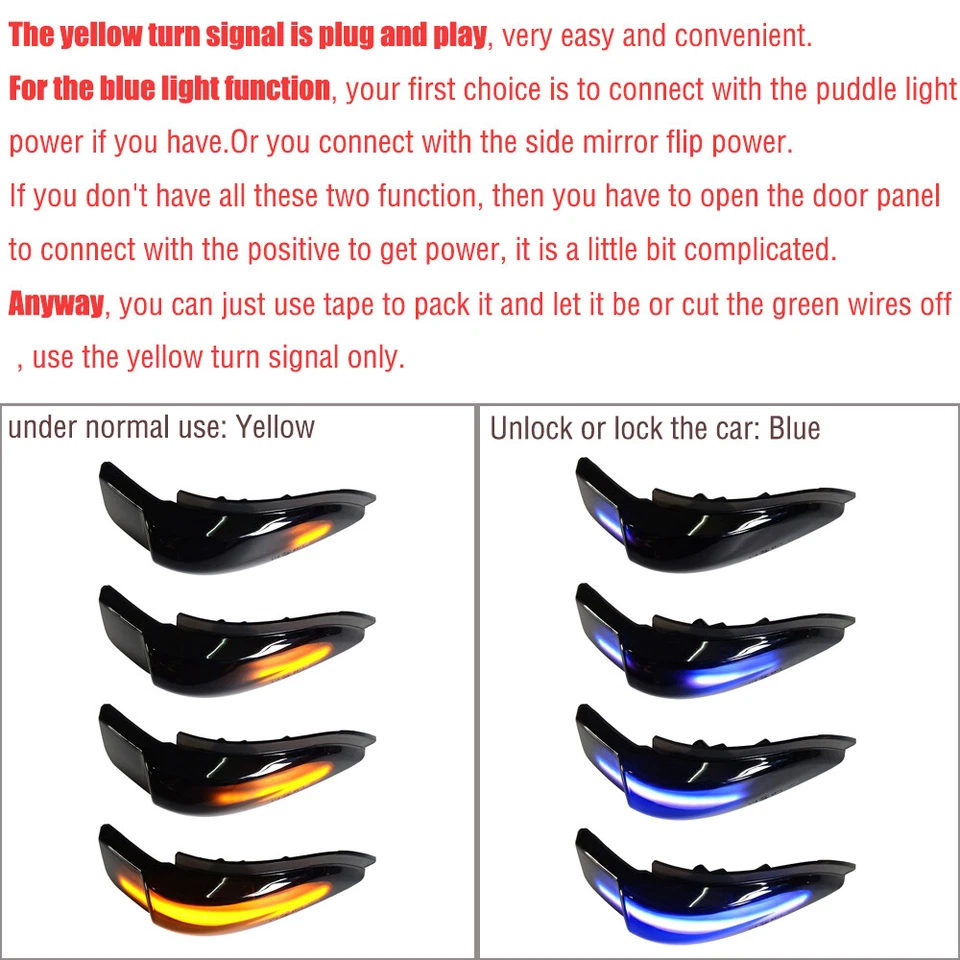 Luz de señal de giro secuencial LED para Toyota Corolla E170 2014-2017 iM 2016-2018 Foto 2 de 4