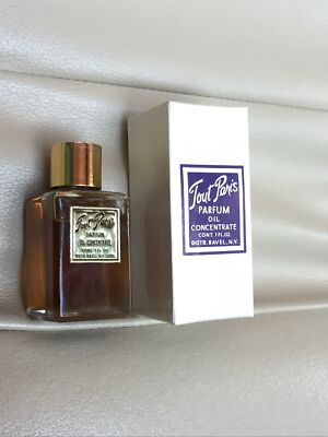 #ad Vtg NOS NEW 1 Oz TOUT PARIS PARFUM Perfume Oil Concentrate Splash DISTR RAVEL NY $25.20