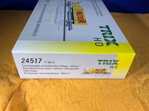 B11-40 TRAIN CAR - DEEP WELL FLAT CAR W/ METEOR - HO SCALE - TRIX HO #24517 -NIB - Picture 10 of 12