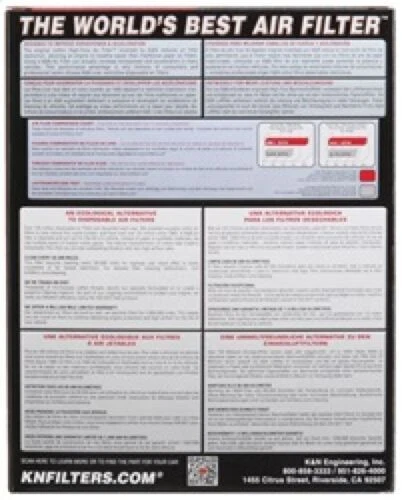 Filtro de admisión de aire de alto flujo K&N 33-2231 para 99-05 BMW E46 323I 325I 328I 330I M3 Foto 4 de 4