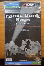 100 - BCW Current Modern Resealable 2-Mil Polypropylene Comic Book Bags!