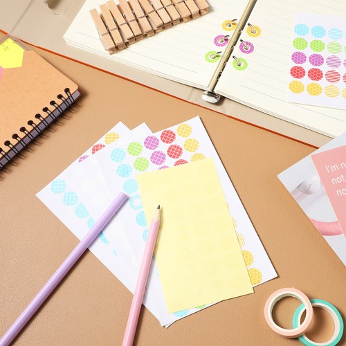 15 Sheets Color Labels Office Hole Punch Stickers Paper Protectors - Picture 8 of 11