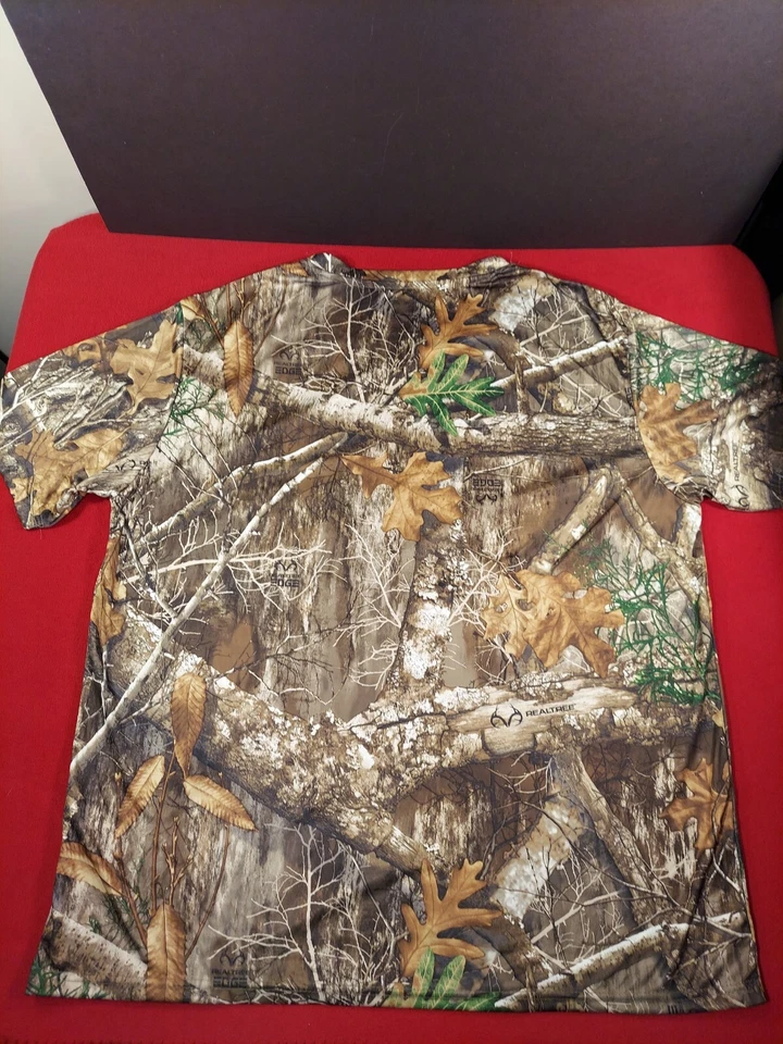 Realtree Edge By Staghorn Creek 2X Short Sleeve Polyester Camo Shirt NEW - Image 2 of 4