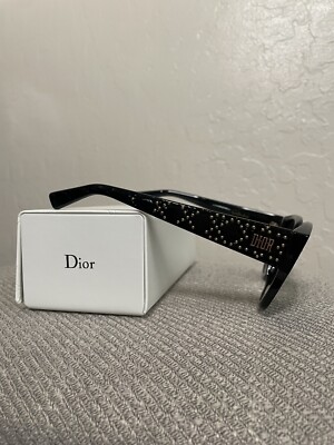 New! Dior Lady Dior Studs 54MM Black/Gold Sunglasses  display picture 3