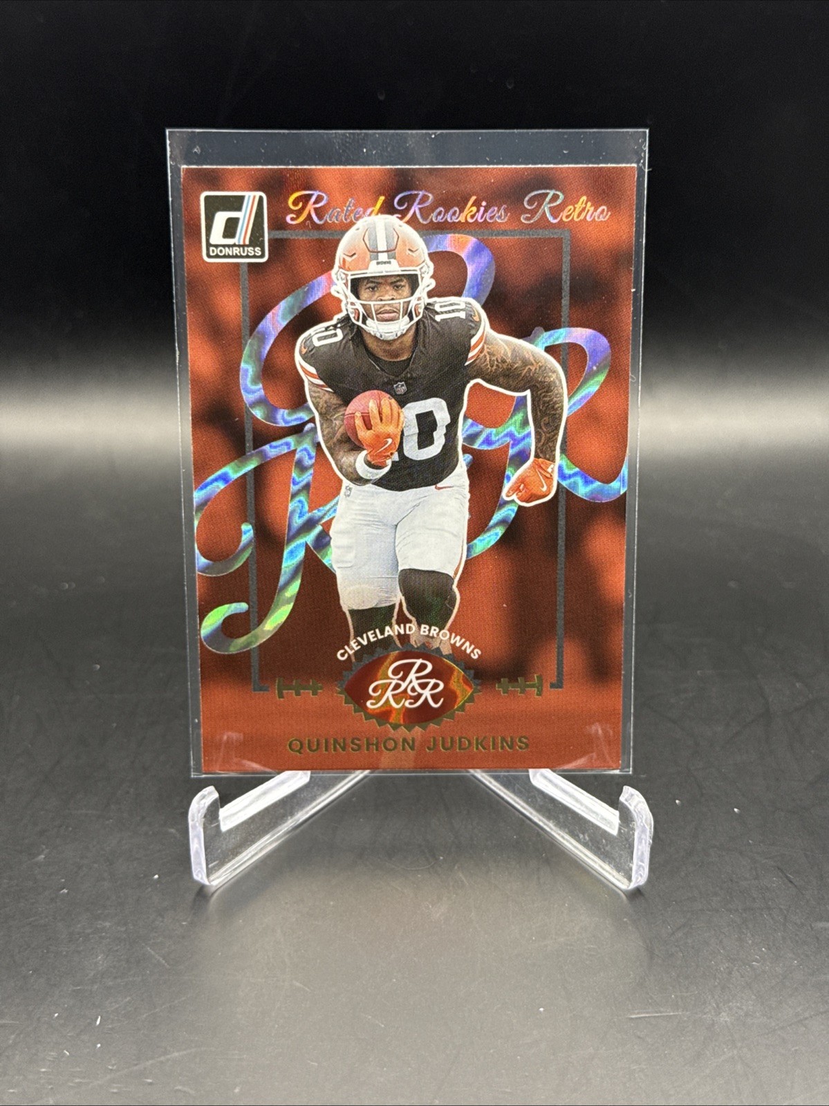 2025 Panini Donruss Quinshon Judkins Rated Rookies Retro #5 Cleveland Browns