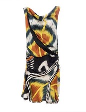  BALENCIAGA Nicolas Ghesqui re Runway F/W 2007 Ikat Silk Dress Unworn w/ Tags