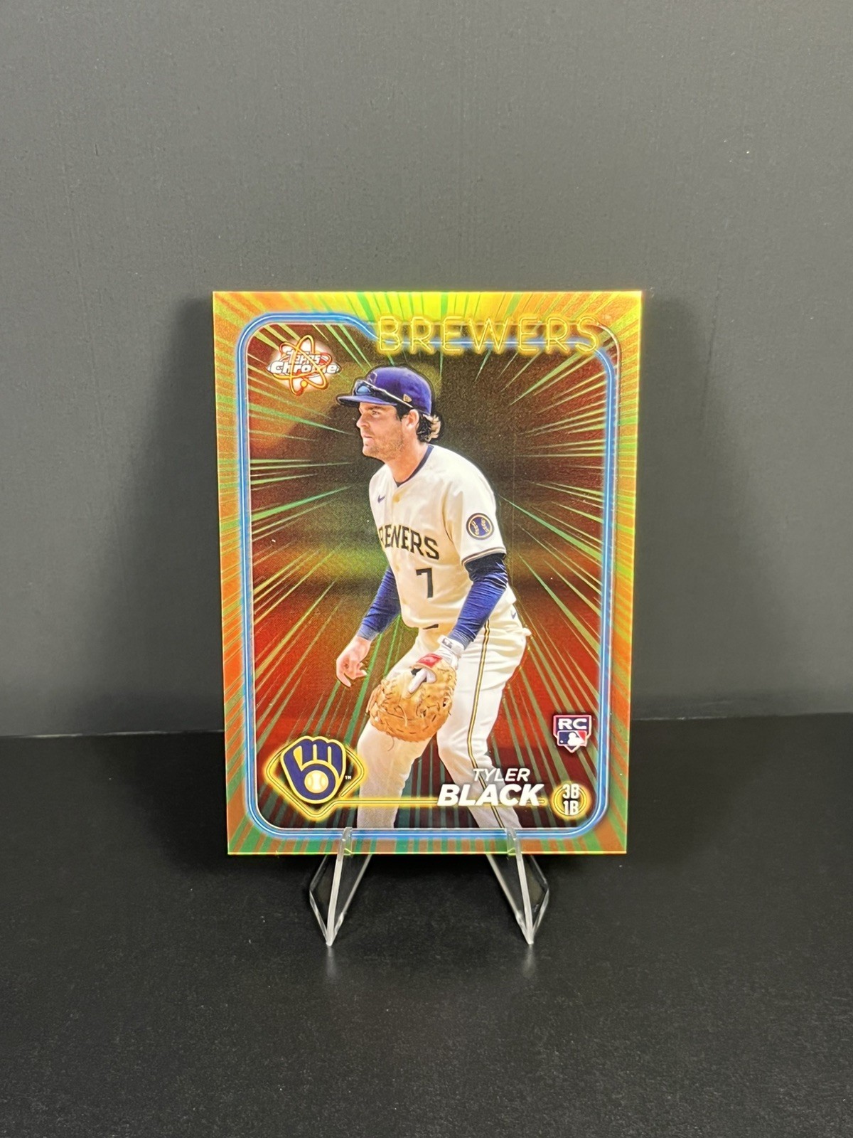 Tyler Black 2024 Topps Chrome Update #RR-23 Radiating Rookies RC - Brewers