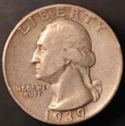 1939 D WASHINGTON QUARTER | FRESH FROM AN ORIGINAL COLLECTION | TONED|LOT BB-762