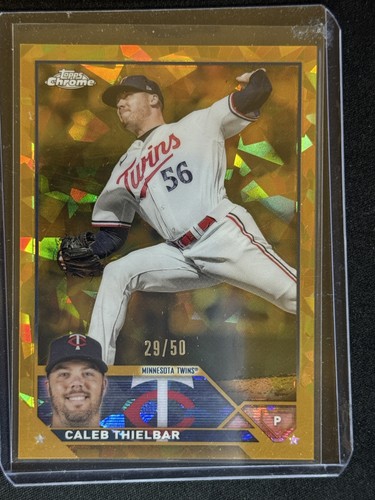 2023 Topps Chrome Update Sapphire Edition #USCS258 Caleb Thielbar Gold #/50