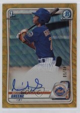 2020 Bowman Draft Chrome Picks Gold Wave Refractor 40/50 Isaiah Greene Auto 0l44