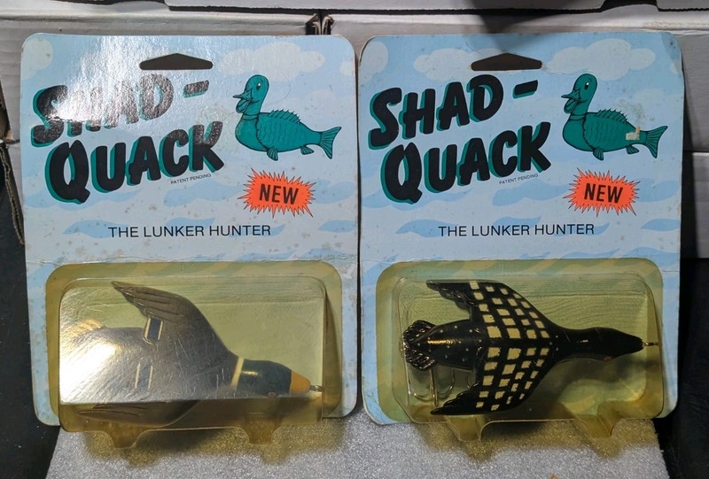 Vintage SEALED Shad Quack The Lunker Hunter Crankbait Fishing Lure MALLARD/ LOON
