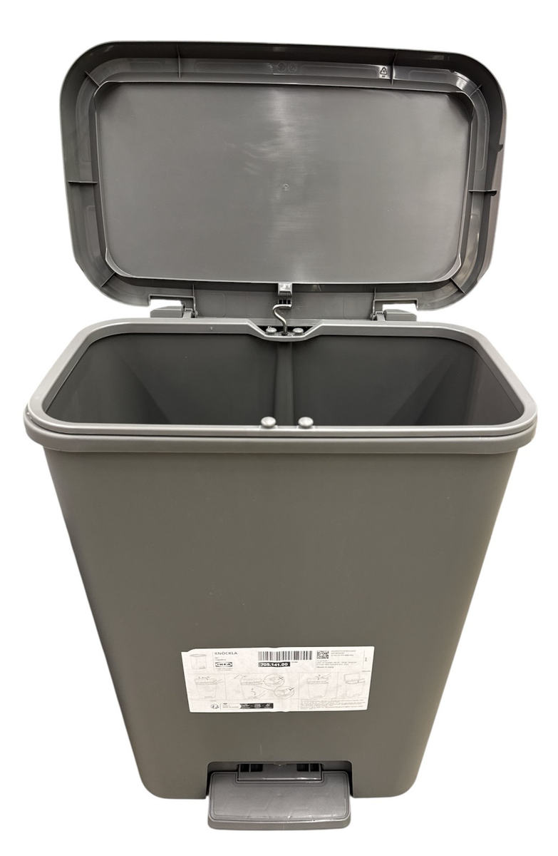 GRINDLODGE×BSKK TRASH New IKEA KNOCKLA Dark Gray Step Trash Can 50 L (13 Gallon) 705.141