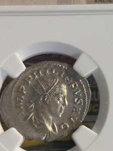 Philip The 2nd..AD. 247-249 AR.DOUBLE DENARIUS SILVER NGC HIGH GRADE ANCIENT