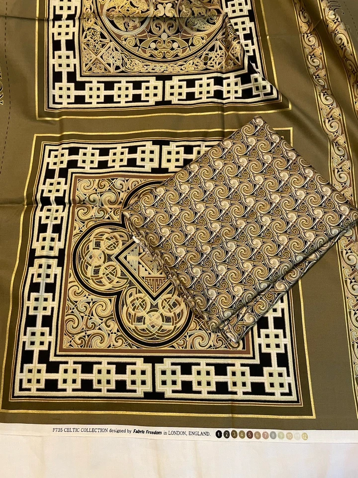 Celtic Collection Panel & 1 Yard Companion Freedom Fabric London England 00 - Image 2 of 4