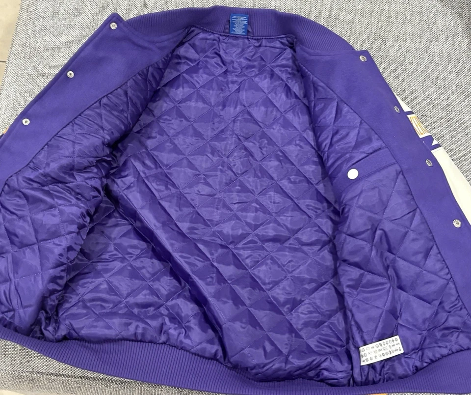 LA Lakers NBA ULTRA GAME Licensed Purple Varsity Jacket Size XL Brand New W/Tags - Image 4 of 4
