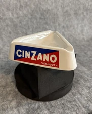 Vintage Cinzano Vermouth Ashtray Triangle 5" Ceramic Made in Italy