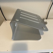 Bestand TI Station Silver Laptop Stand for Desk With Backside Cord Space