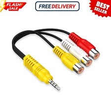 AV Adapter Video AV Component Adapter Cable Replacement for TCL TV 3 RCA to A...