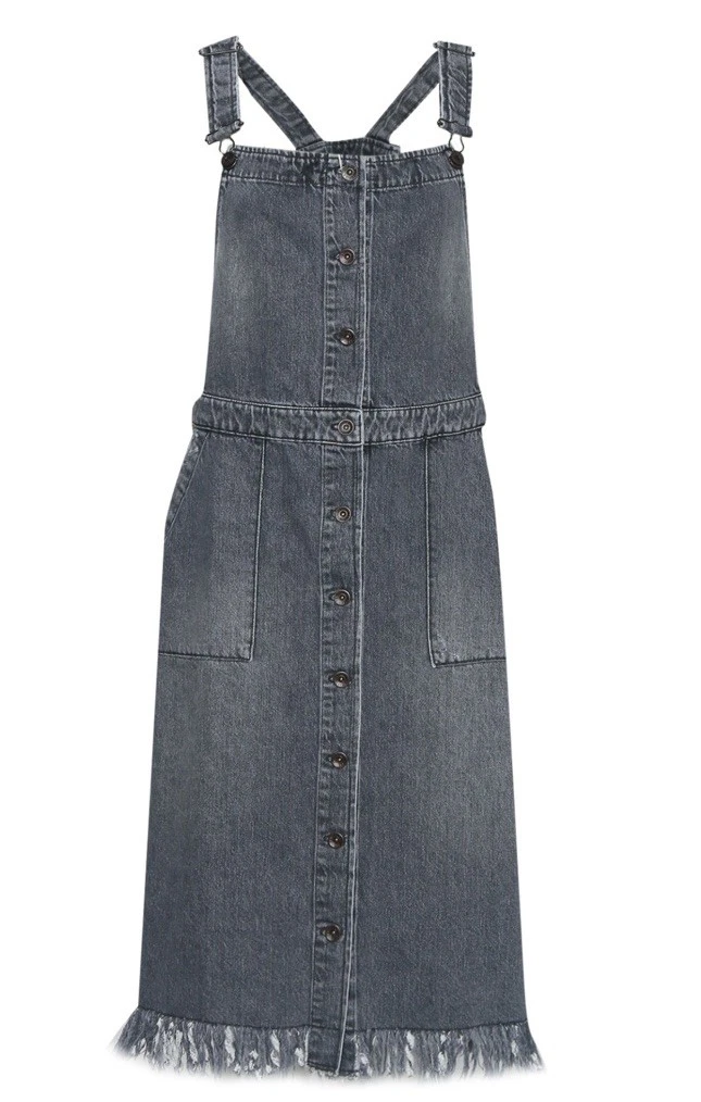 white christmas dresses Buy Indigo Cotton Denim Pinafore Knee Length Dress Online at SeamsFriendly